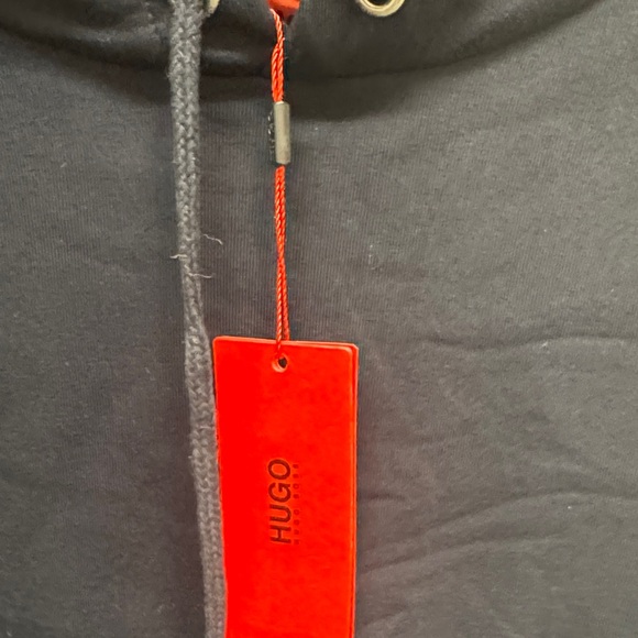 HUGO Dark Hoodie with Red Tag - Picture 2 of 2